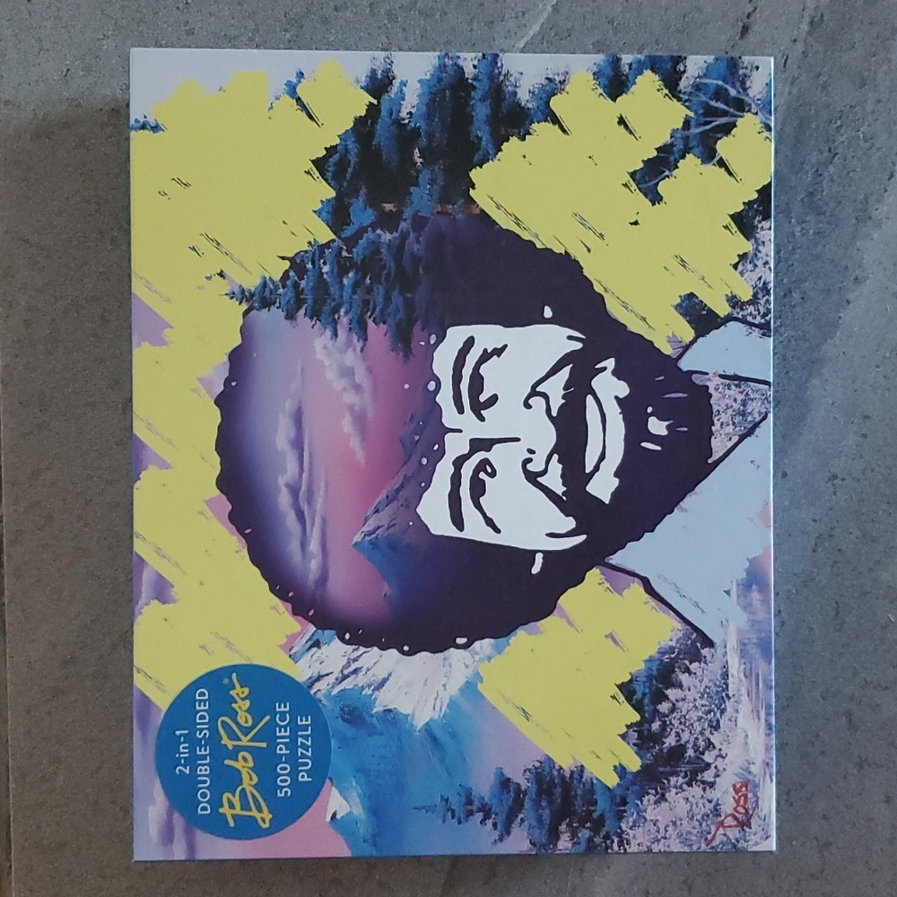 BOB ROSS - 2 in 1 DOUBLE-SIDED PUZZLE.  NWT